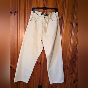 Vintage Nautica cream / off-white wide straight jeans 90's/Y2K (?)